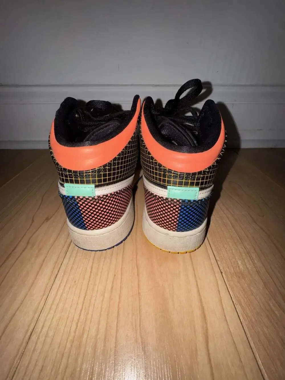 Nike Air Jordan 1 Mid MMD GS Multi-Color Grid Sneakers (DC4092-001)